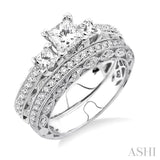 Past Present & Future Diamond Wedding Set