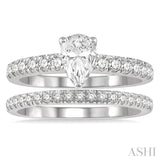 Pear Shape Diamond Wedding Set