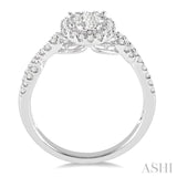 Oval Shape Lovebright Diamond Engagement Ring