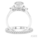 Oval Shape Diamond Wedding Set