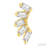 Petite Baguette Diamond Fashion Earrings