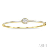 Stackable Oval Shape Lovebright Essential Diamond Bangle