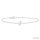 J' Initial Diamond Bracelet