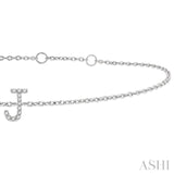 J' Initial Diamond Bracelet