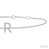 R' Initial Diamond Bracelet