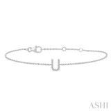 U' Initial Diamond Bracelet