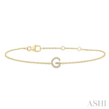 G' Initial Diamond Bracelet