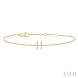 H' Initial Diamond Bracelet