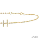 H' Initial Diamond Bracelet