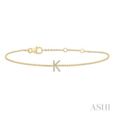 K' Initial Diamond Bracelet