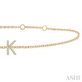 K' Initial Diamond Bracelet