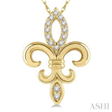 Fleur De Lis Diamond Pendant