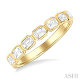 3/4 Ctw East-West Emerald Cut Diamond Fashion Band in 14K Yellow Gold