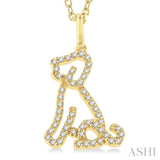 Dog Petite Diamond Fashion Pendant