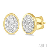 Oval Shape Lovebright Essential Diamond Earrings