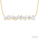 Mixed Shape Scatter Diamond Fashion Necklace