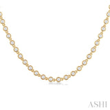 Bezel Set Diamond Tennis Necklace