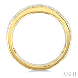 5/8 Ctw Wide 4-Stone Oval & Round Cut Diamond Fashion Band in 14K Yellow Gold