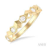 Hexagon Shape Diamond Fashion Ring