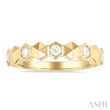 Hexagon Shape Diamond Fashion Ring