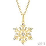 Snow Flake Petite Diamond Fashion Pendant