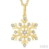 Snow Flake Petite Diamond Fashion Pendant