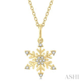 Snow Flake Petite Diamond Fashion Pendant