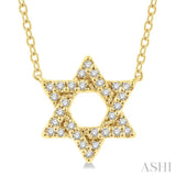 Star Of David Petite Diamond Fashion Pendant