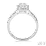 Halo Fusion Diamond Engagement Ring