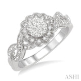 Flower Halo Lovebright Diamond Fashion Ring