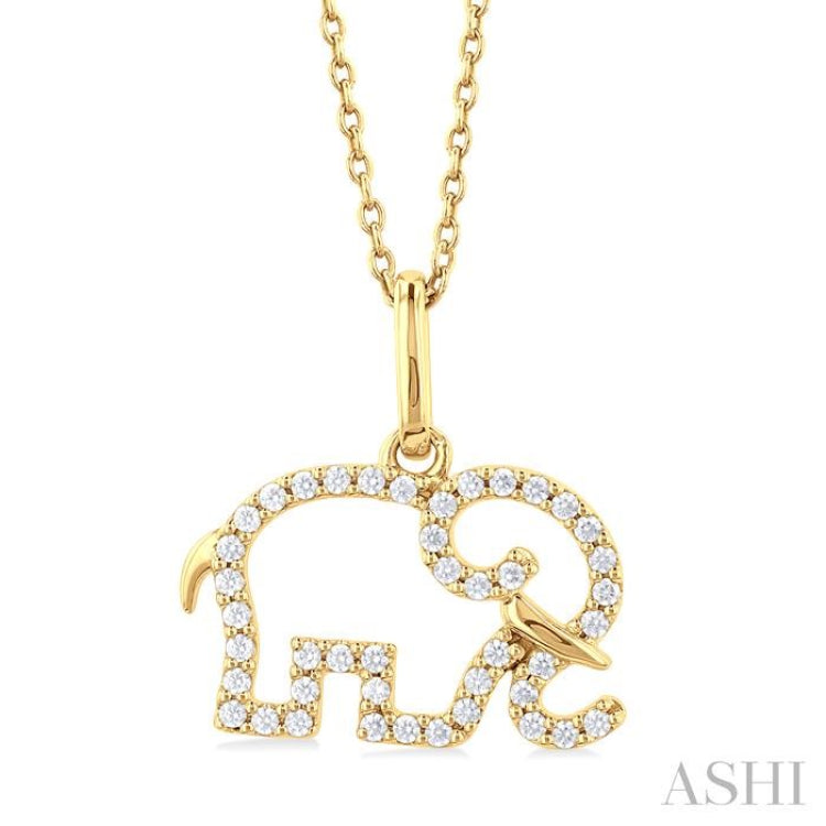 Elephant Petite Diamond Fashion Pendant - 645R8RHADTSPDYG – Rodgers The ...