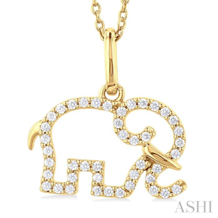 Elephant Petite Diamond Fashion Pendant - 645R8RHADTSPDYG – Rodgers The ...