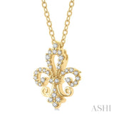 Fleur De Lis Petite Diamond Fashion Pendant