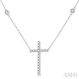 Cross Diamond Station Necklace