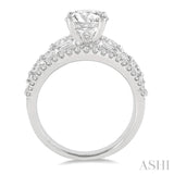 Round Shape Semi-Mount Diamond Engagement Ring