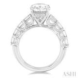 Oval Shape Semi-Mount Diamond Engagement Ring