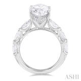 Marquise Shape Semi-Mount Diamond Engagement Ring