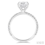 Round Shape Semi-Mount Diamond Engagement Ring