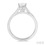 Round Shape Semi-Mount Diamond Engagement Ring