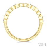 3/4 Ctw East-West Set Pear Cut Bezel Diamond Stackable Fashion Band in 14K Yellow Gold