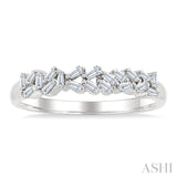 1/5 Ctw Scatter Baguette Cut Diamond Fashion Ring in 14K White Gold