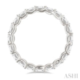 2 1/10 Ctw East-West Set Emerald Cut Diamond Eternity Wedding Band in 14K White Gold